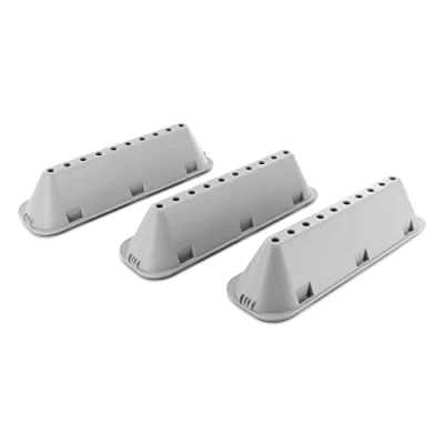 Imagen de DL pro 3 x aletas de tambor 18,4 5,3 4 cm para Indesit Hotpoint C00065463 Whirlpool Bauknecht 482000022670 Juego arrastre con 10 agujeros, color blanco