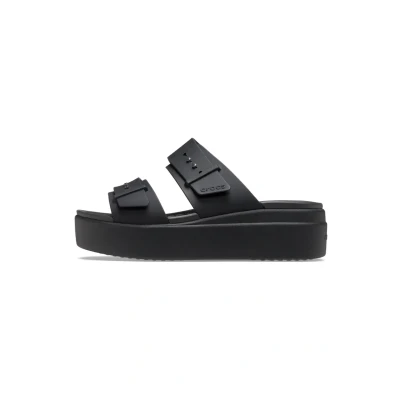 Imagen de Crocs Brooklyn Lowwdg W Sandalias planas, Mujer, Talla: 41/42, Black Zapatos
