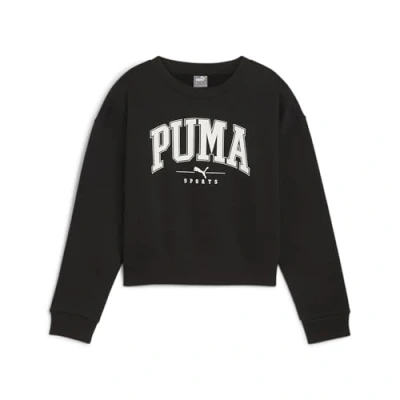 Imagen de Puma Squad CREW Unisex Sudadera para niños, Talla: 15 16a, Black