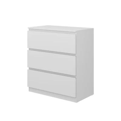 Imagen de Cómoda Vicco Calisto Blanco 70 x 78,5 cm con 3 cajones, Tablero Alto, Armario