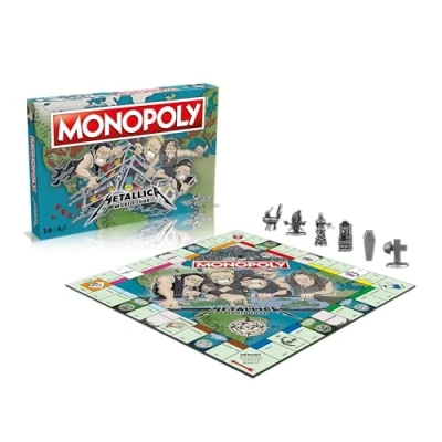 Imagen de Winning Moves Monopoly Metallica en francés Juego de Mesa 14+ para 2 a 6 Jugadores Juegos Familia