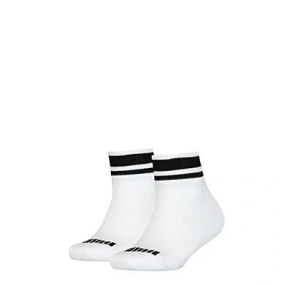 Imagen de PUMA Quarter Calcetines, Blanco (White), 39 42 (Pack de 2) Unisex niños