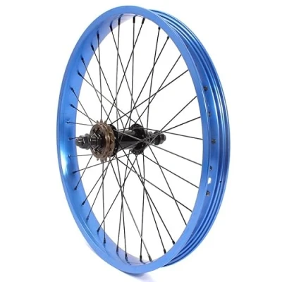 Imagen de KHE BMX Rueda Trasera 20 Pulgadas 7005 Aluminio 36 Agujeros 14 mm Azul Anodizado 16 Dientes Piñón
