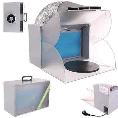 Imagen de Ventilador portátil para aerógrafo, cabina de pintura, filtro mesa giratoria interior