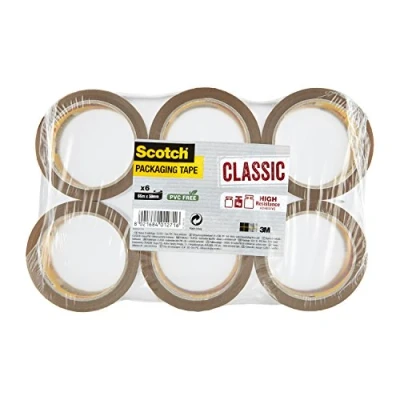 Imagen de 3M 371 Cinta adhesiva, Transparente, 50 mm x 66 m, 6 piezas