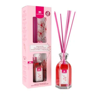 Imagen de CRISTALINAS Ambientador Mikado Clásico Aroma Cerezo 100% Puro Renacer Larga Duración 16 Semanas 180ml 0% Alcohol