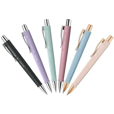 Imagen de Faber Castell Bolígrafo Poly Ball XB Juego de 6, 241, Multicolor, Paquete 6 (Colores tendencia)