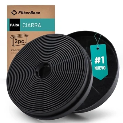 Imagen de FilterBase® 2 filtros de carbón activo para campana extractora Ciarra CBCF003