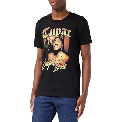 Imagen de TUPAC METUPACTS009 Camisetas, Noir, L para Hombre