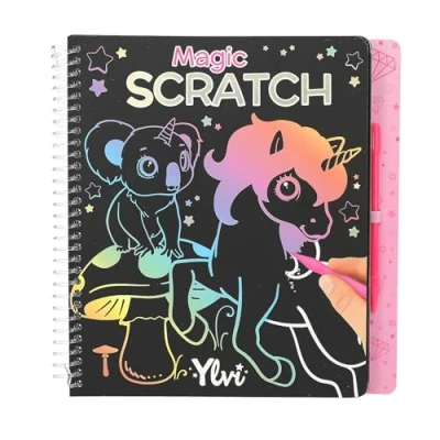 Imagen de Depesche 12730 Ylvi Libro mágico para rascar con 20 páginas de fantásticos Motivos rascar, cuadernillo Degradado Colores y rotulador