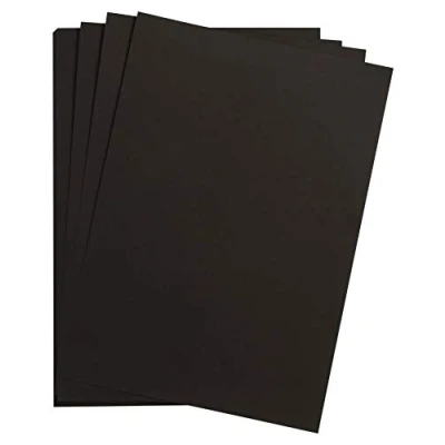 Imagen de Clairefontaine 975250C Paquet Papier Maya 25 Feuilles Dessin Lisse Noir A4 21x29,7 cm 185g Idéal pour le et les Activités Créatives