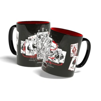 Imagen de Konix Alchemy Taza de cerámica 320 ml Diseño Tarot Negro y rojo