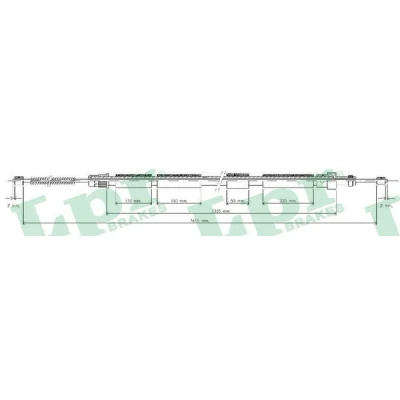 Imagen de LPR C0618B Cable de Freno Mano 1655/1345 Tambor PEUGEOT: 306 Hatchback, Berlina