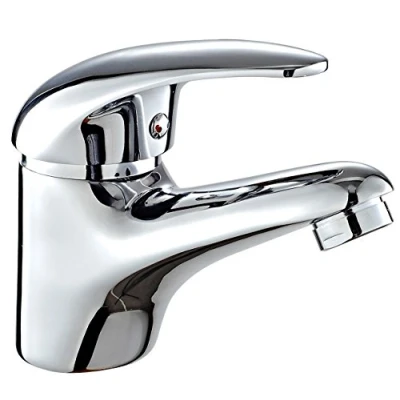 Imagen de DP Grifería Grifo monomando de lavabo, color plateado, serie Naranjo