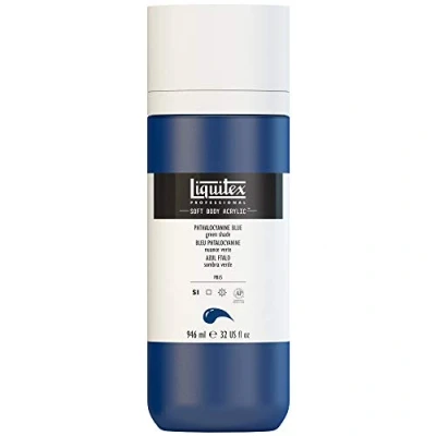 Imagen de Liquitex 1923186 pintura acrílica, acrílico, Phthaloblau (Grünton), 946ml Dosierflasche