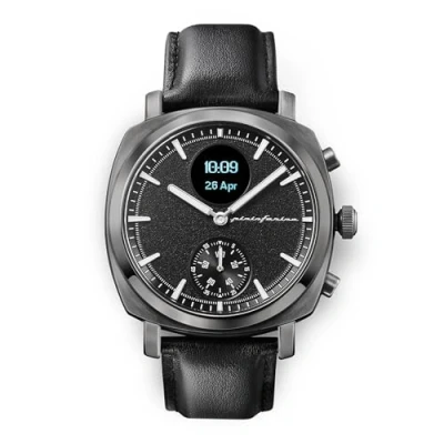Imagen de Pininfarina Senso Reloj Inteligente Híbrido analógico con Pantalla Digital, Frecuencia Cardíaca, ECG, Oxígeno en Sangre, Pasos, Calorías, Sueño, Actividad Física, Brújula y GPS Gris Pizarra