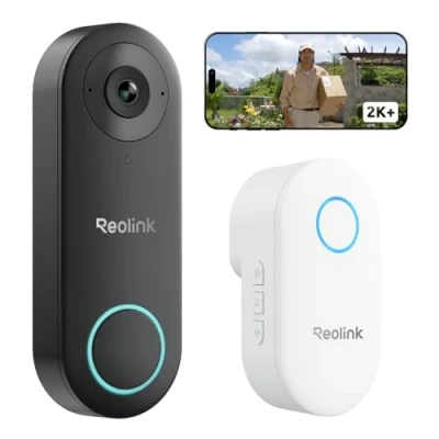 Imagen de Reolink 2K+ Timbre con Camara Exterior, 2,4/5GHz, Detección/Alerta de Personas Inteligente, Visión Nocturna, Audio Bidireccional, IP65 Impermeable, Admite Tarjeta microSD/Nube, Video Doorbell WiFi