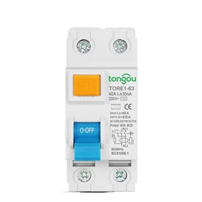 Imagen de Diferencial Auto Rearmable 2P 16A 63A 10mA 30mA 100mA 6KA RCCB RCD 230V disyuntor de corriente Residual electromecánico interruptor seguridad Rearmable(2Pole 300mA,40A)