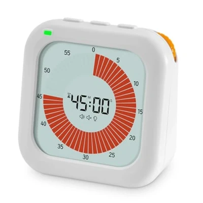 Imagen de Temporizador Visual Digital, de Cuenta Regresiva 60 Minutos, Herramienta Gestión del Tiempo para Niños y Adultos con 2 Batería