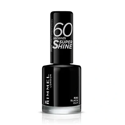 Imagen de Rimmel London Esmalte de uñas, Tono 900 Ritas Black, 8 ml (Paquete 1)