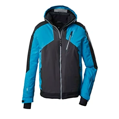 Imagen de Killtec (KILAH) Men&#039;s Chaqueta de esquí/chaqueta funcional con capucha cremallera y protección contra la nieve KSW 117 MN SKI JCKT, sky blue, M, 38716 000