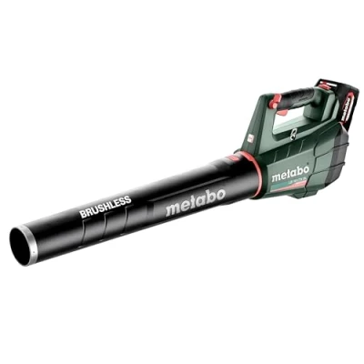 Imagen de Metabo Soplador de hojas LB 18 LTX BL (con 2 baterías 5,2 Ah / V, elimina y suciedad, velocidad del aire 150 km/h, con gancho para colgar, herramientas jardín), color azul