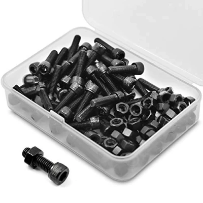 Imagen de M5 * 10mm 80 piezas Caja de Combinación Tuerca y Perno Allen Pernos 12,9 Acero al Carbono