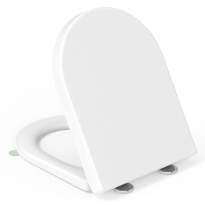Imagen de Tapa Wc Forma D Universal,YEAUPE PRO Asiento de Inodoro Cierre Suave con Liberación Rápida para una Fácil Limpieza,Blanco,46,4 * 35,9 5CM