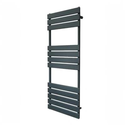 Imagen de Radiador Toallero Panel plano 1200 mm x 450m Gris Antracita Acero Primera Calidad Certificado CE: CE y UKCA Kit de Fijación Cepillo Limpieza GRATIS Calefactor