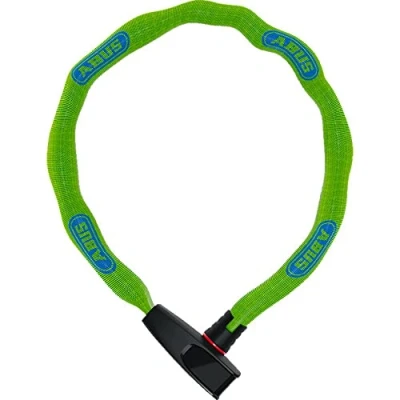 Imagen de ABUS Antirrobo de Cadena Catena 6806K bicicleta ligero acero endurecido con tubo textil moda cuadrada nivel seguridad 6 85 cm Verde