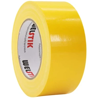 Imagen de WELSTIK ruban adhésif de qualité professionnelle, tissu imperméable, coloré pour réparation, bricolage, artisanat, 50 mm x 41 m, jaune