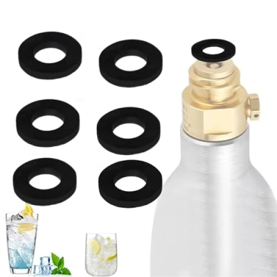 Imagen de QIUMING 6 Piezas juntas Toricas Arandelas de Goma Junta para SustitucióN Adaptadores Llenado repuesto botella cilíndrica C02 compatible con Sodastream