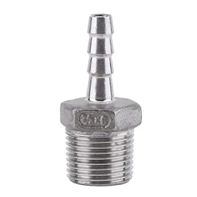 Imagen de Schlauchverbinder Schlauch Barb Adapter Edelstahl SS304 Au?engewinde Kupplung Fitting Stecker BSP 3/8 &quot;x6 mm(3/8 x 6 mm)