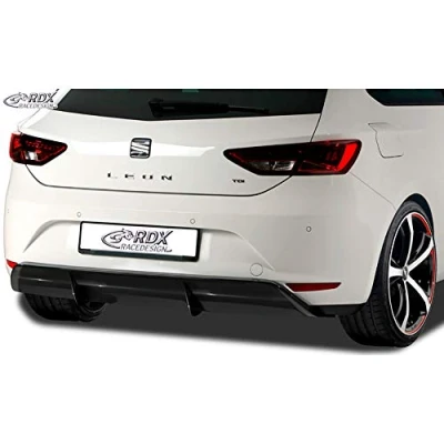 Imagen de RDX Racedesign Faldón trasero &#039;Diffusor&#039; compatible con Seat Leon 5F SC/5 puertas 2013 2017 excl. ST/FR/Cupra (ABS Negro Brillante)