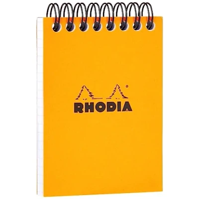 Imagen de Rhodia 11500C Cuaderno (A7, doble espiral, 80 hojas), color naranja