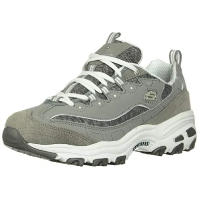 Imagen de Skechers D&#039;lites Biggest Fan, Zapatillas Mujer, Gris Grey White, 40 EU Ancho
