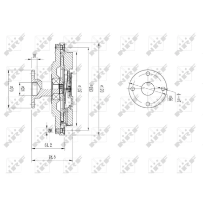 Imagen de NRF 49602 Viscoso de Ventilador MITSUBISHI: PAJERO 2, Sport 1 SUV, 2 Canvas Top