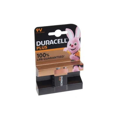 Imagen de Duracell pilas alcalinas mn1604 6lr61 9v plus 100% extra life blister 4 uds 12739