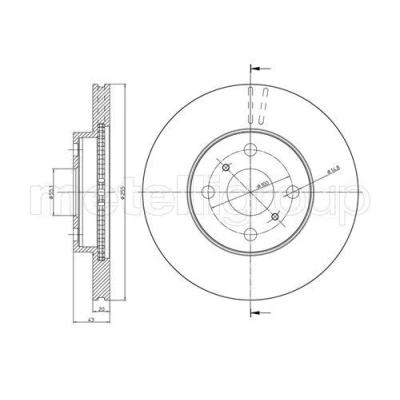 Imagen de Disco de freno METELLI 23 0717C