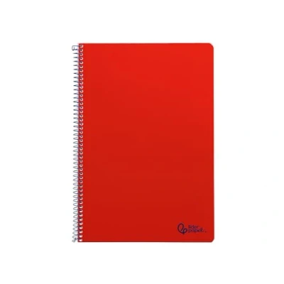 Imagen de Liderpapel Cuaderno espiral a4 smart tapa blanda 80h 75gr pauta 2,5mm con margen color rojo