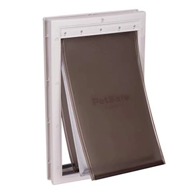Imagen de PetSafe Puerta de plástico para Mascotas climas Extremos Altamente Aislado Protección Triple contra el frío y Calor, con Panel Cierre L, Grande