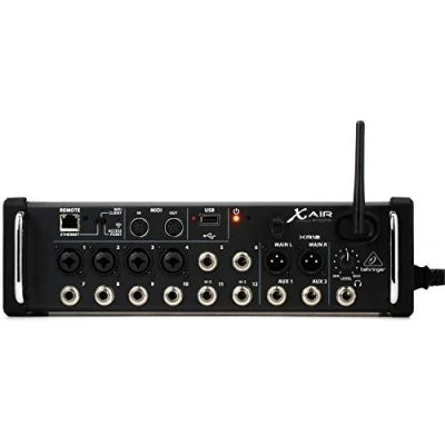 Imagen de Behringer X AIR XR12 Mezclador digital de 12 entradas para tabletas iPad/Android con 4 preamplificadores Midas programables, 8 línea, módulo Wifi integrado y grabadora estéreo USB