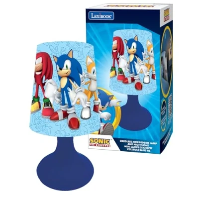 Imagen de Lexibook, Sonic The Hedgehog Minilámpara de cabecera y luz nocturna inalámbrica MLT10SN