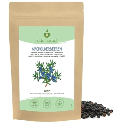 Imagen de Bayas De Enebro Secas (1kg), Enteras, Crudas y Sin Azúcar, 100% Naturales Puras, Veganas