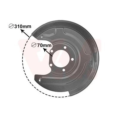 Imagen de VAN WEZEL 0315373 Chapa Protectora de Disco Freno Eje trasero izquierda
