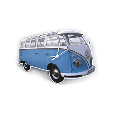 Imagen de BRISA VW Collection Reloj de Pared para Taller Volkswagen T1 Bus (Classic Bus/Azul)