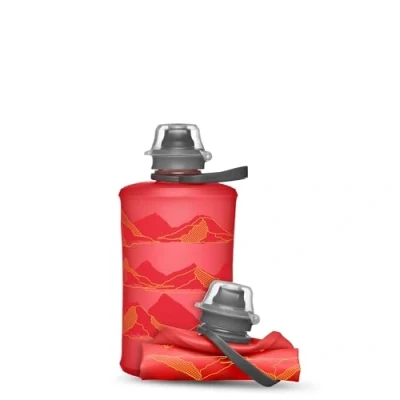 Imagen de HydraPak Mountain Stow (350 ml, 12 oz) Botella de agua extraíble Ultralight &amp; Packable Travel Bottle, Flexible Ski, Hike, Bike or Climb Squeeze Flask Redwood Red
