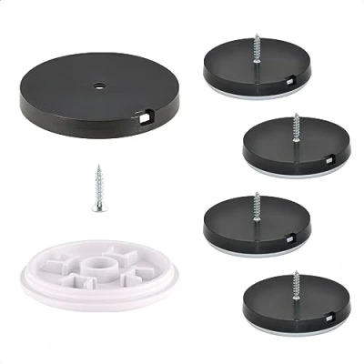 Imagen de Wagner QuickClick® Deslizadores DE Fieltro plástico para sillas/meubles, Juego 4 atornillar Hyper Ø 50 mm, 4X Base+Tornillo+Inserto Deslizante Intercambiable Made in 15809800