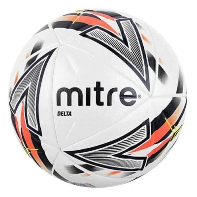 Imagen de Mitre Delta Balón de fútbol, Alta duración, precisión y consistencia mejoradas, tamaño 4, Blanco/Negro