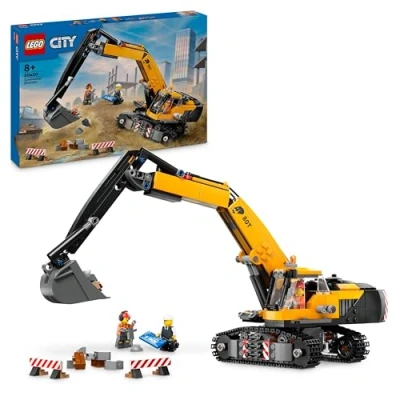 Imagen de Lego City Excavadora de Obra Amarilla Perforadora Juguete, para Niños y Niñas 8 Años o Más, Minifiguras Conductor, Obrero Arquitecto, Juego Creativo 60420